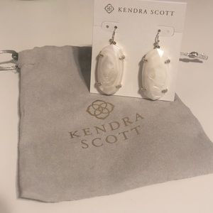 Esme Gold Drop Earrings In Ivory Pearl